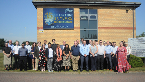 photo of PSP team celebrating 15 years in business