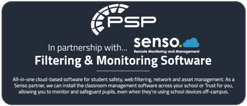PSP partnership with Senso.cloud filtering and monitoring software